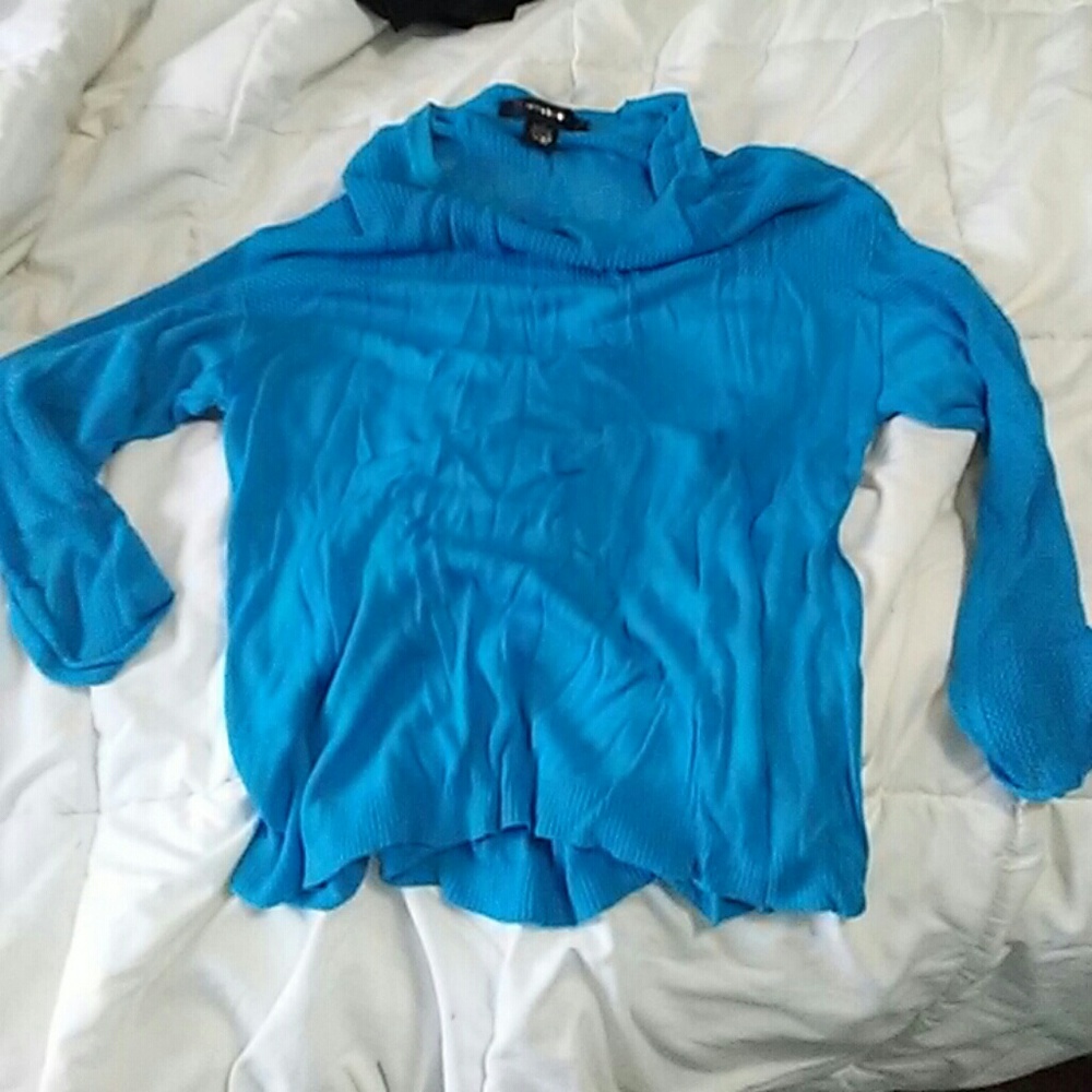 3/4 sleeve netted sweater